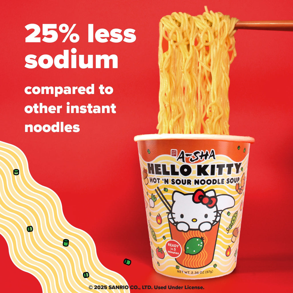 Hello Kitty Hot 'N Sour Noodle Soup - Simple Prep, Satisfying Bite